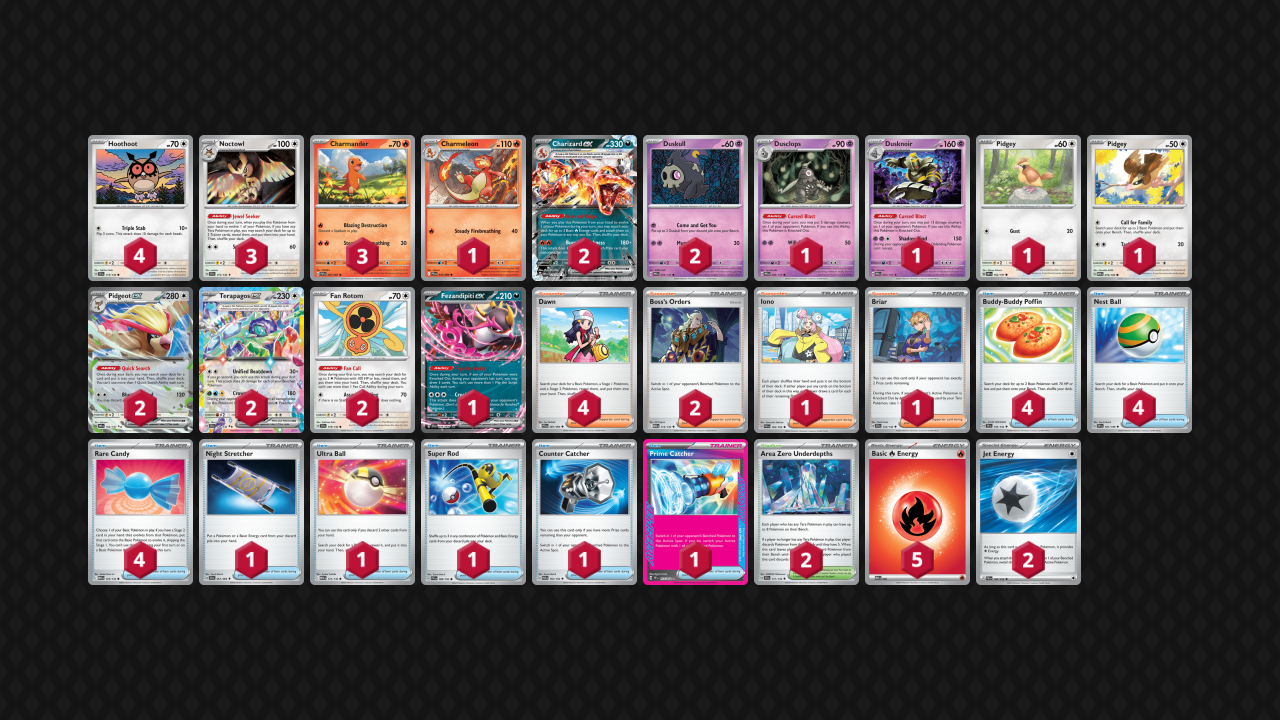 Charizard / Noctowl Decklist