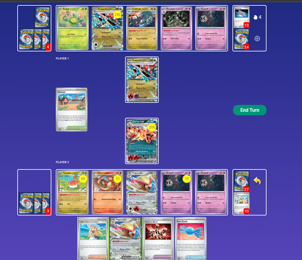 gameplay for Charizard / Pidgeot