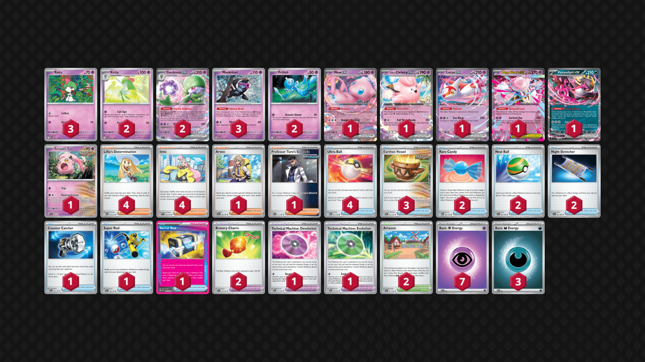 decklist for Gardevoir / Jellicent